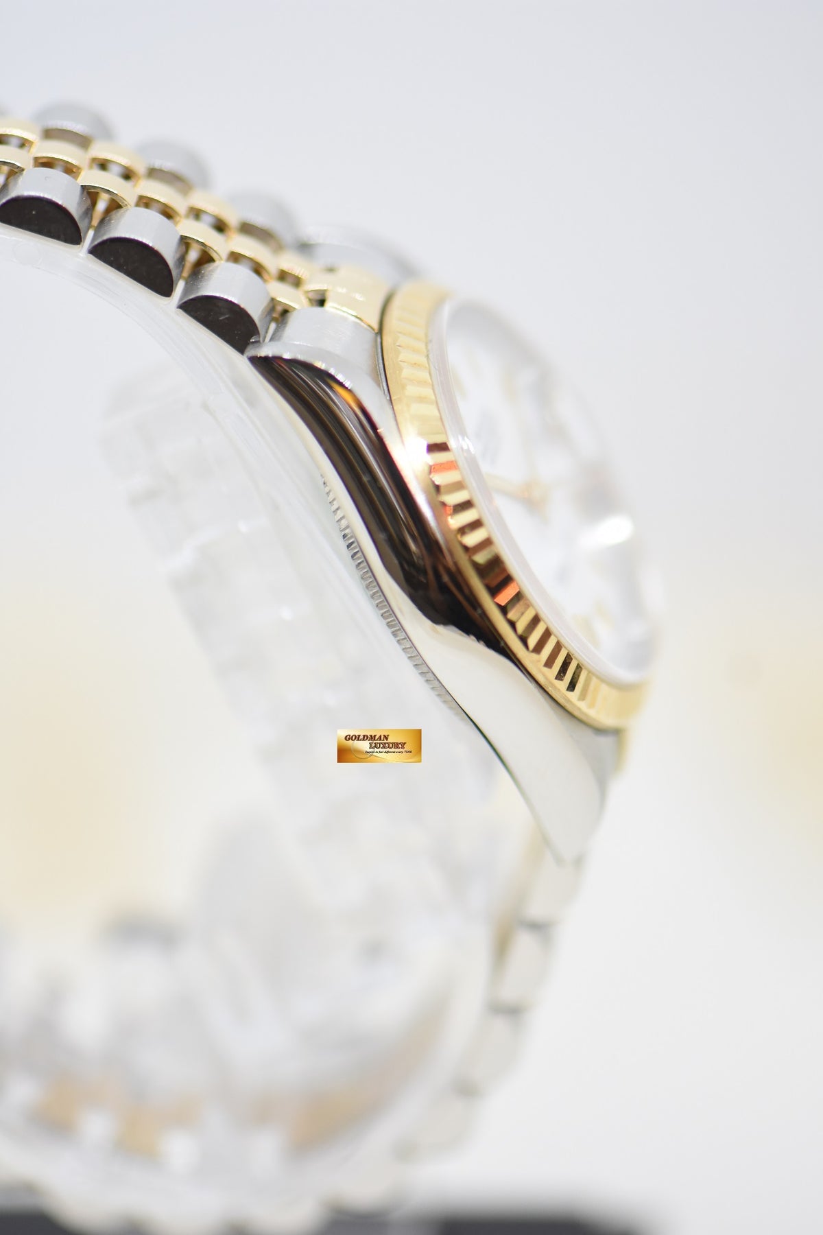 [SOLD] ROLEX OYSTER DATEJUST 31mm HALF-GOLD IN JUBILEE BRACELET WHITE ROMAN DIAL 68273 (MINT)
