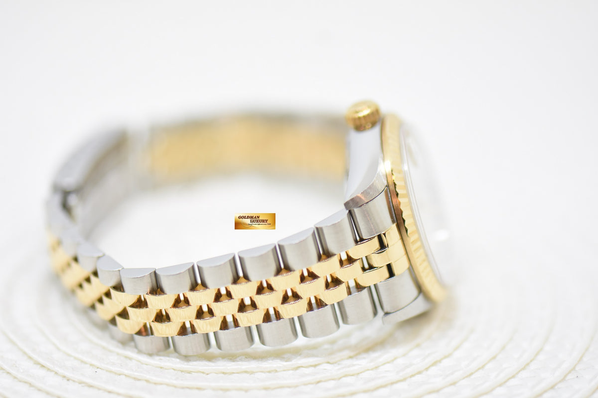 [SOLD] ROLEX OYSTER DATEJUST 31mm HALF-GOLD IN JUBILEE BRACELET WHITE ROMAN DIAL 68273 (MINT)