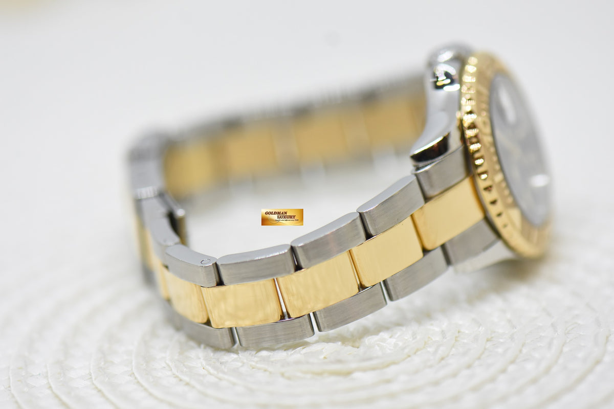 [SOLD] ROLEX OYSTER YACHT-MASTER 29mm LADIES HALF-GOLD IN BRACELET BLUE DIAL 69623 (MINT)