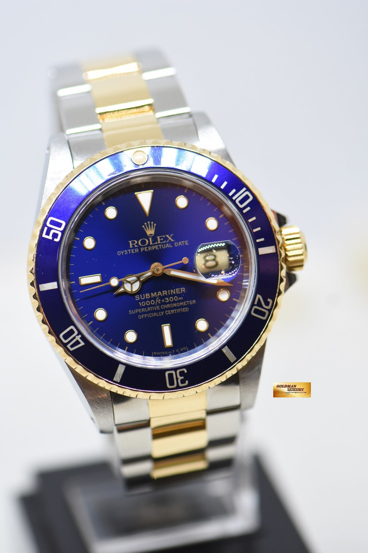 [SOLD] ROLEX OYSTER SUBMARINER 40mm GOLD / STEEL BLUESY TRITIUM DIAL 16613LB (MINT)