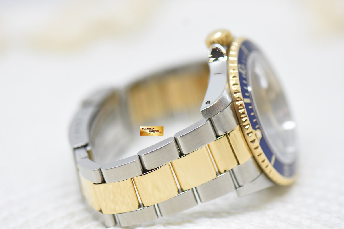 [SOLD] ROLEX OYSTER SUBMARINER 40mm GOLD / STEEL BLUESY TRITIUM DIAL 16613LB (MINT)