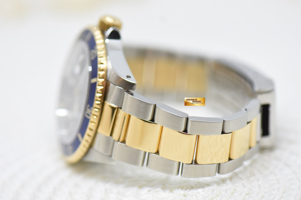 [SOLD] ROLEX OYSTER SUBMARINER 40mm GOLD / STEEL BLUESY TRITIUM DIAL 16613LB (MINT)