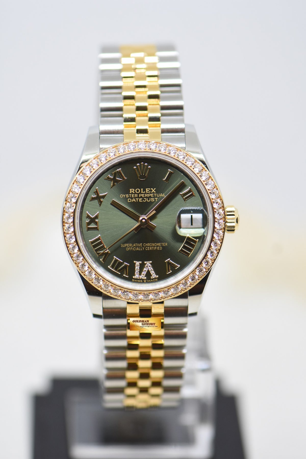 [SOLD] ROLEX OYSTER DATEJUST 31mm GREEN DIAL “VI” ORIGINAL DIAMOND BEZEL HALF GOLD IN JUBILEE BRACELET 278383RBR (BRAND NEW - UNWORN)