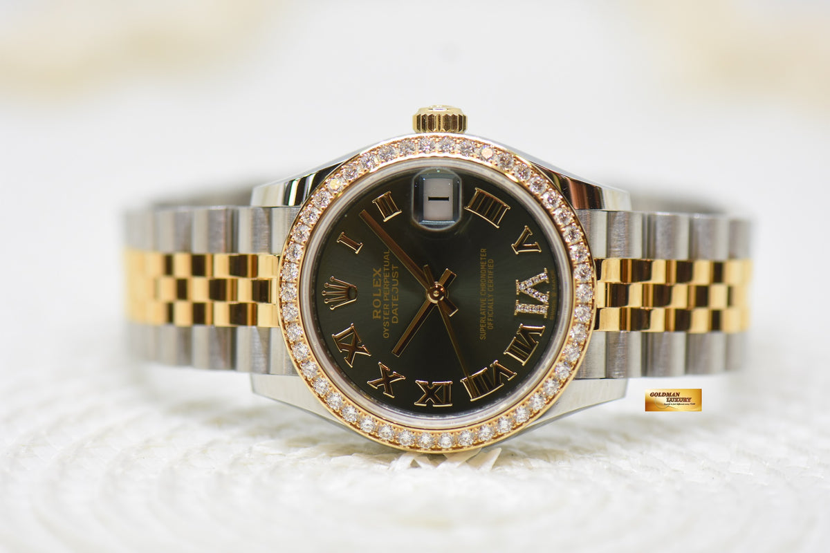 [SOLD] ROLEX OYSTER DATEJUST 31mm GREEN DIAL “VI” ORIGINAL DIAMOND BEZEL HALF GOLD IN JUBILEE BRACELET 278383RBR (BRAND NEW - UNWORN)