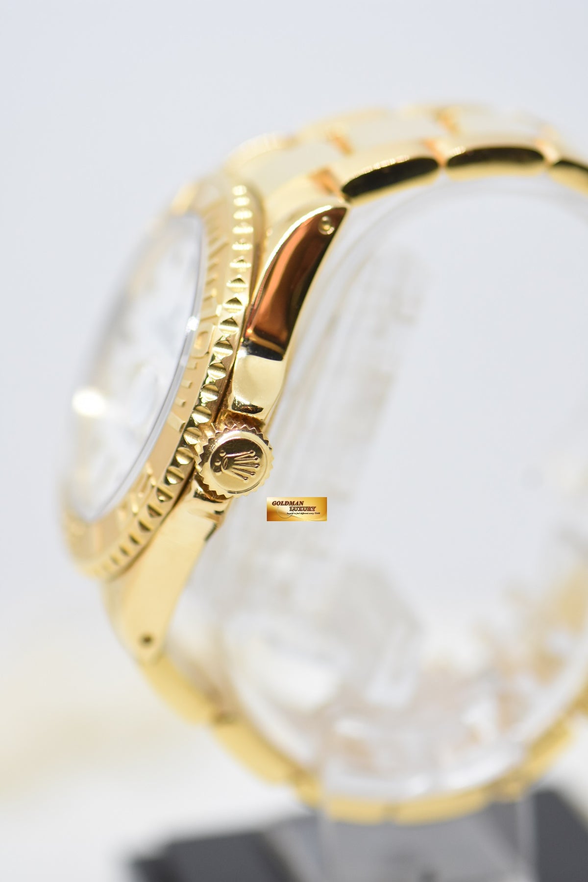 [SOLD] ROLEX OYSTER PERPETUAL YACHTMASTER 40mm YELLOW GOLD BRACELET WHITE DIAL 16628 (MINT)