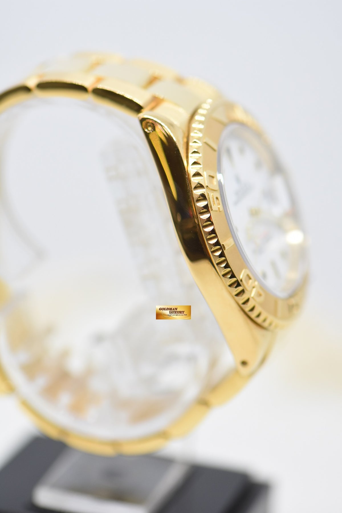 [SOLD] ROLEX OYSTER PERPETUAL YACHTMASTER 40mm YELLOW GOLD BRACELET WHITE DIAL 16628 (MINT)