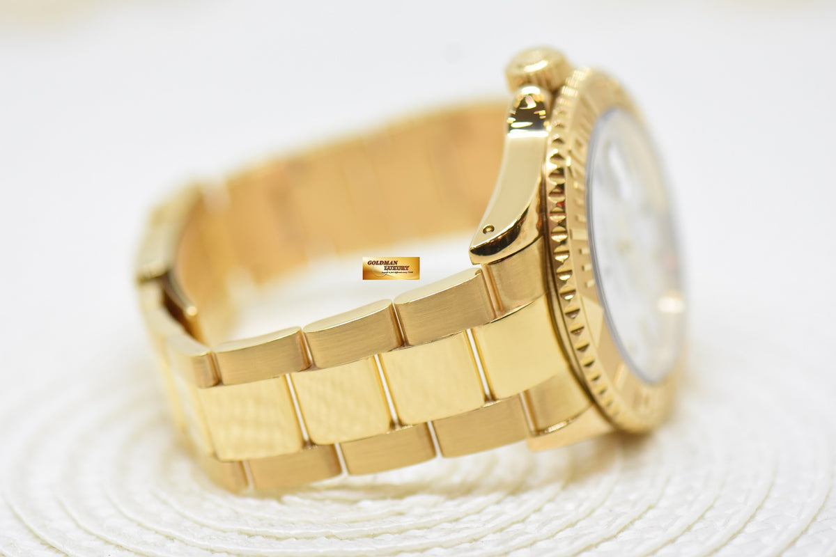 [SOLD] ROLEX OYSTER PERPETUAL YACHTMASTER 40mm YELLOW GOLD BRACELET WHITE DIAL 16628 (MINT)