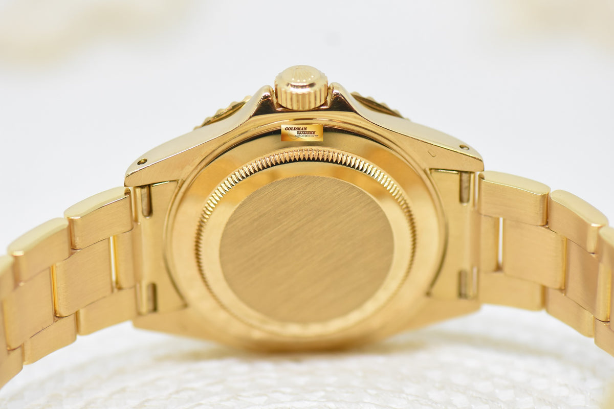 [SOLD] ROLEX OYSTER PERPETUAL YACHTMASTER 40mm YELLOW GOLD BRACELET WHITE DIAL 16628 (MINT)