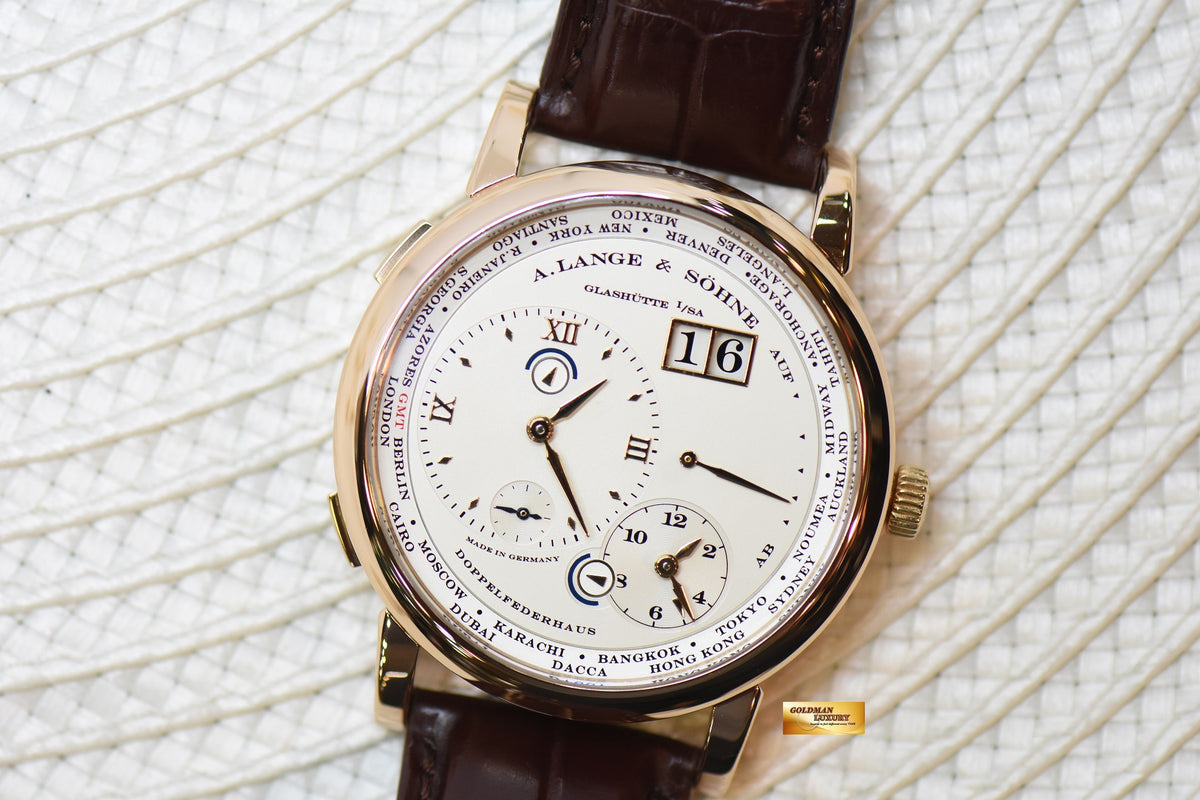 [SOLD] A.LANGE & SOHNE LANGE 1 TIMEZONE 41.9mm PINK GOLD OUTSIZED DATE DAY/NIGHT MANUAL 116.032 (MINT)