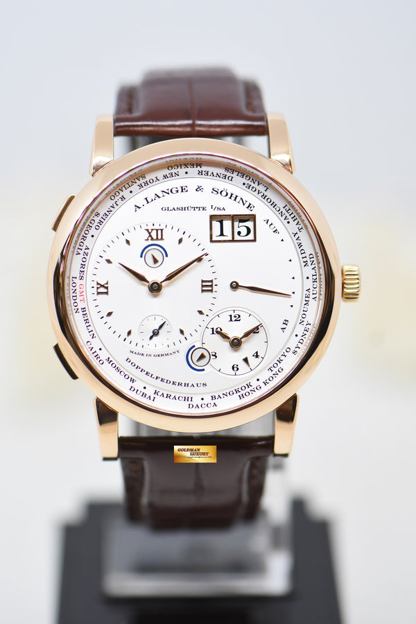 [SOLD] A.LANGE & SOHNE LANGE 1 TIMEZONE 41.9mm PINK GOLD OUTSIZED DATE DAY/NIGHT MANUAL 116.032 (MINT)