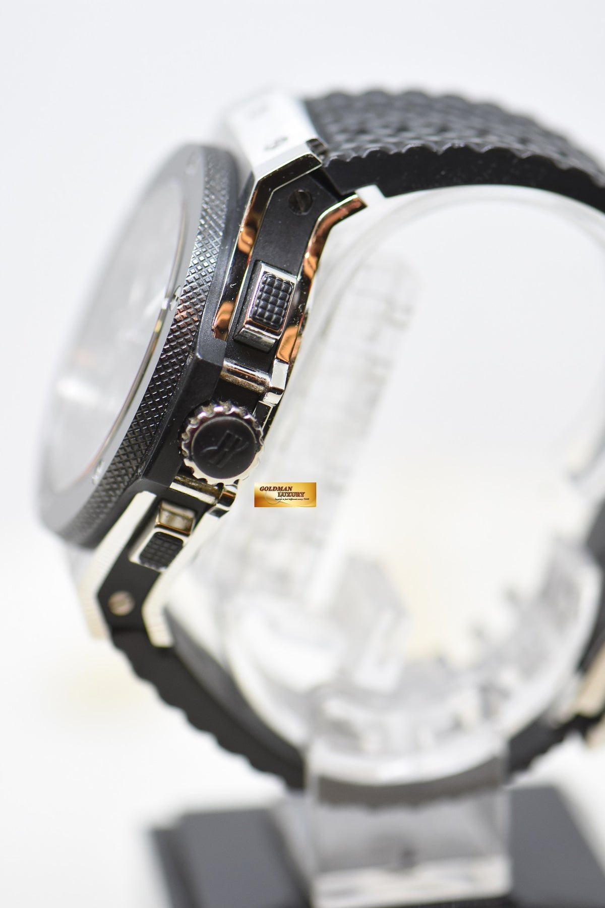 [SOLD] HUBLOT BIG BANG CHRONOGRAPH 44mm STEEL IN RUBBER STRAP CERAMIC BEZEL AUTOMATIC 301.SB.131.RX (MINT)