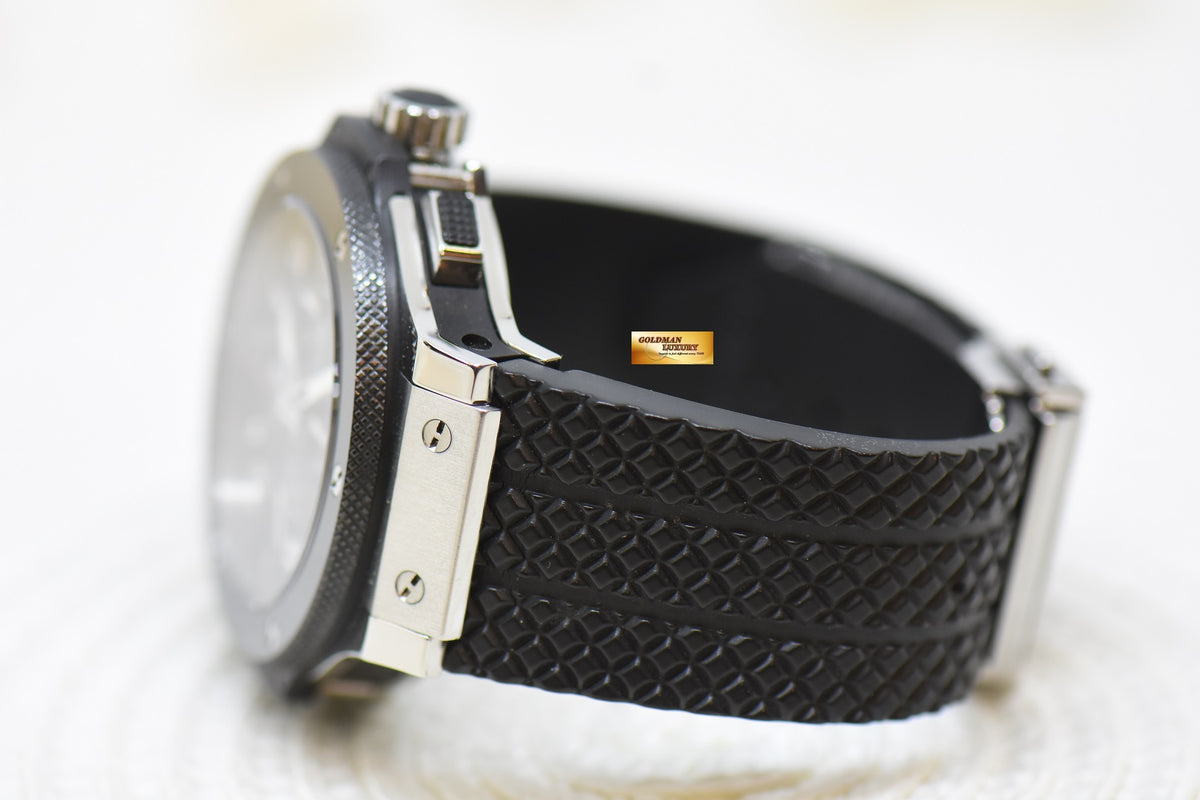 [SOLD] HUBLOT BIG BANG CHRONOGRAPH 44mm STEEL IN RUBBER STRAP CERAMIC BEZEL AUTOMATIC 301.SB.131.RX (MINT)