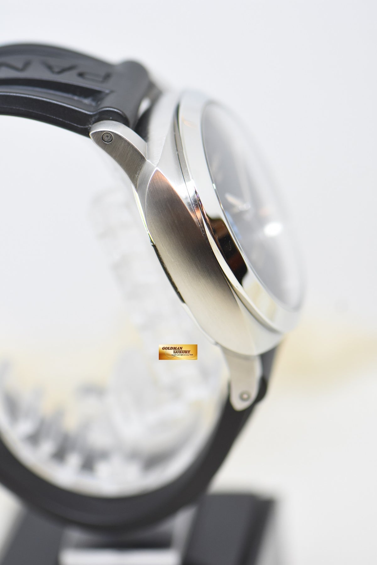 [SOLD] PANERAI LUMINOR 1950 GMT 44mm STEEL IN RUBBER STRAP AUTOMATIC BLACK PAM 1320 (MINT)