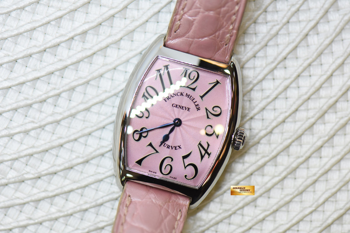[SOLD] FRANCK MULLER CASABLANCA CURVEX STEEL PINK QUARTZ 7502 QZ (MINT)