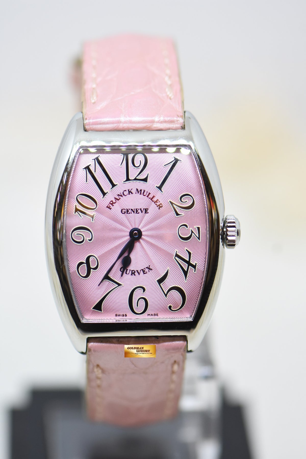 [SOLD] FRANCK MULLER CASABLANCA CURVEX STEEL PINK QUARTZ 7502 QZ (MINT)