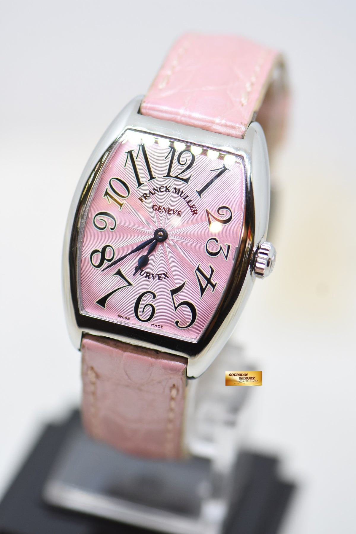 [SOLD] FRANCK MULLER CASABLANCA CURVEX STEEL PINK QUARTZ 7502 QZ (MINT)
