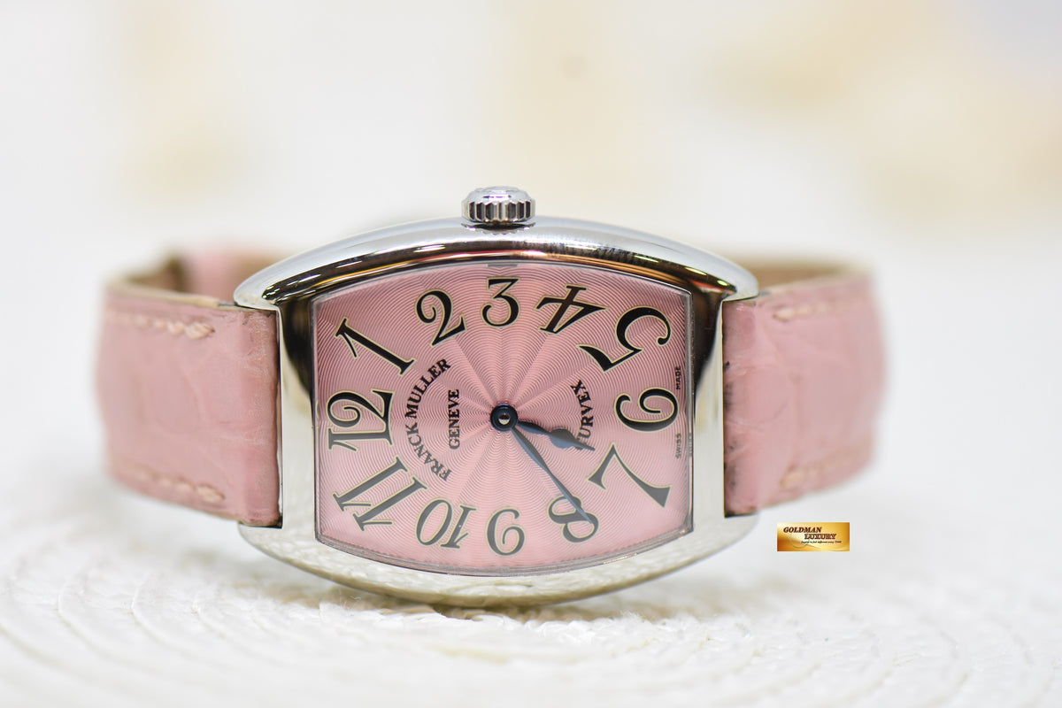 [SOLD] FRANCK MULLER CASABLANCA CURVEX STEEL PINK QUARTZ 7502 QZ (MINT)