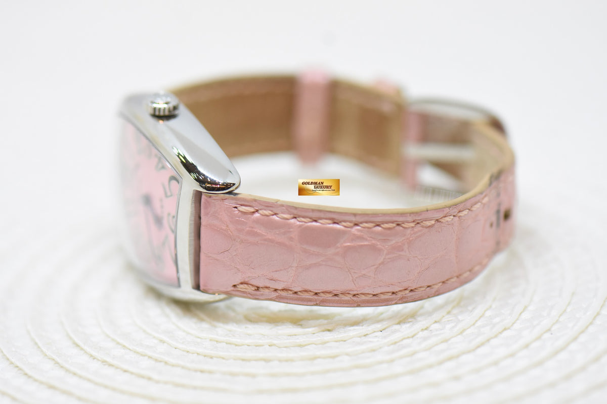 [SOLD] FRANCK MULLER CASABLANCA CURVEX STEEL PINK QUARTZ 7502 QZ (MINT)