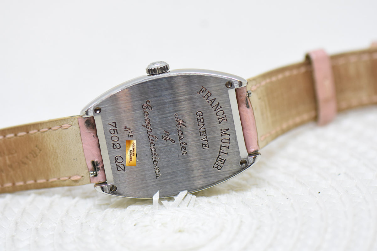 [SOLD] FRANCK MULLER CASABLANCA CURVEX STEEL PINK QUARTZ 7502 QZ (MINT)