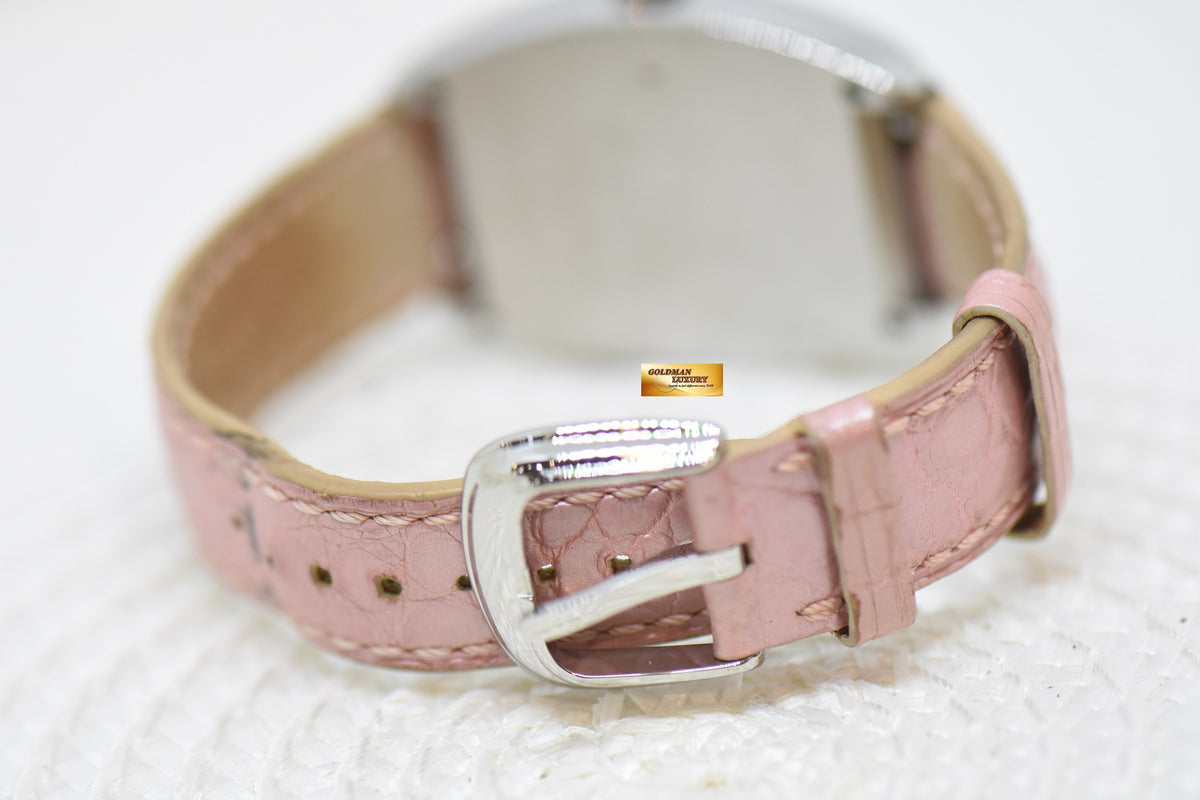 [SOLD] FRANCK MULLER CASABLANCA CURVEX STEEL PINK QUARTZ 7502 QZ (MINT)