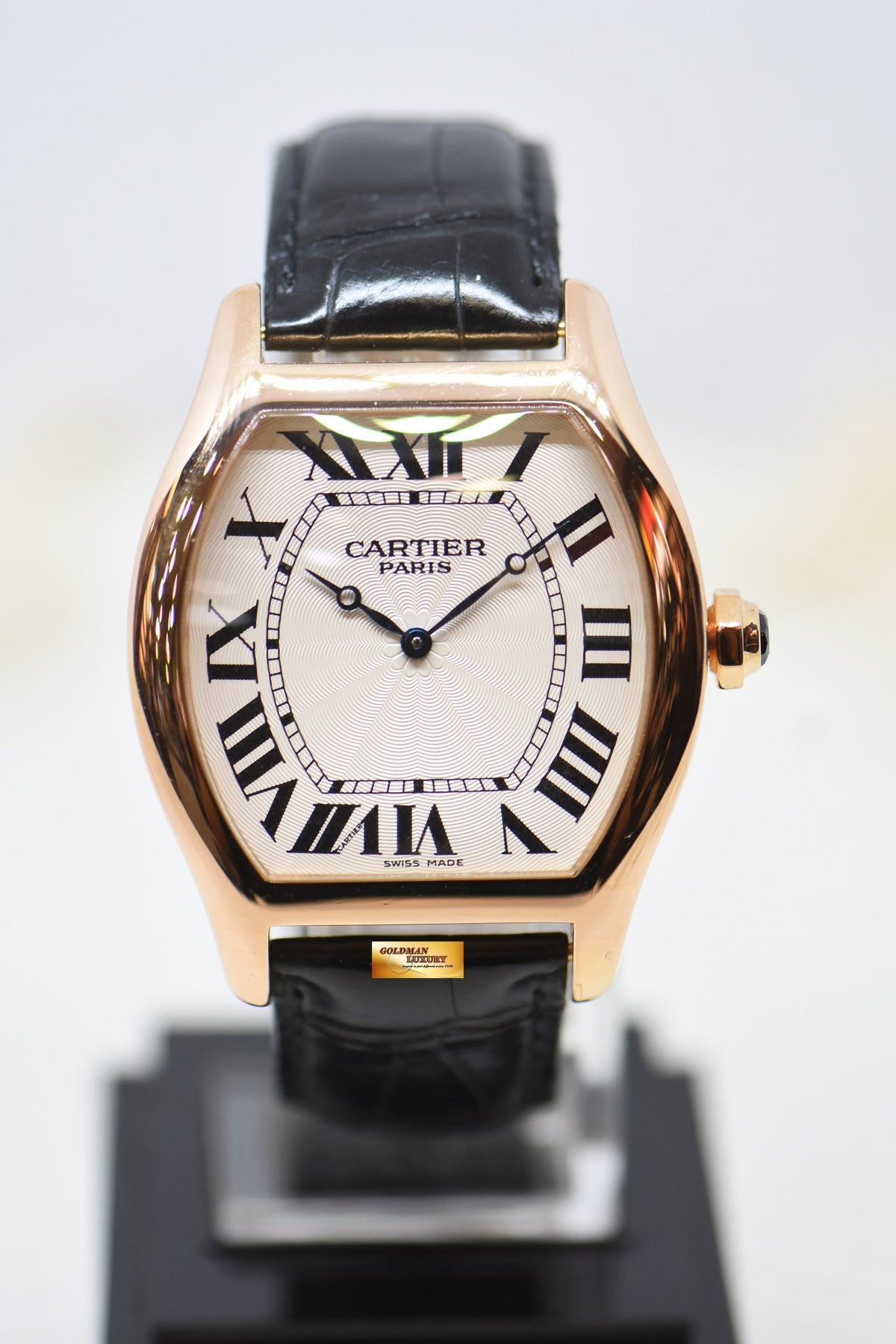 [SOLD] CARTIER PARIS CPCP TORTUE XL MEN’S 18K ROSE GOLD MANUAL WINDING 2763 (MINT)
