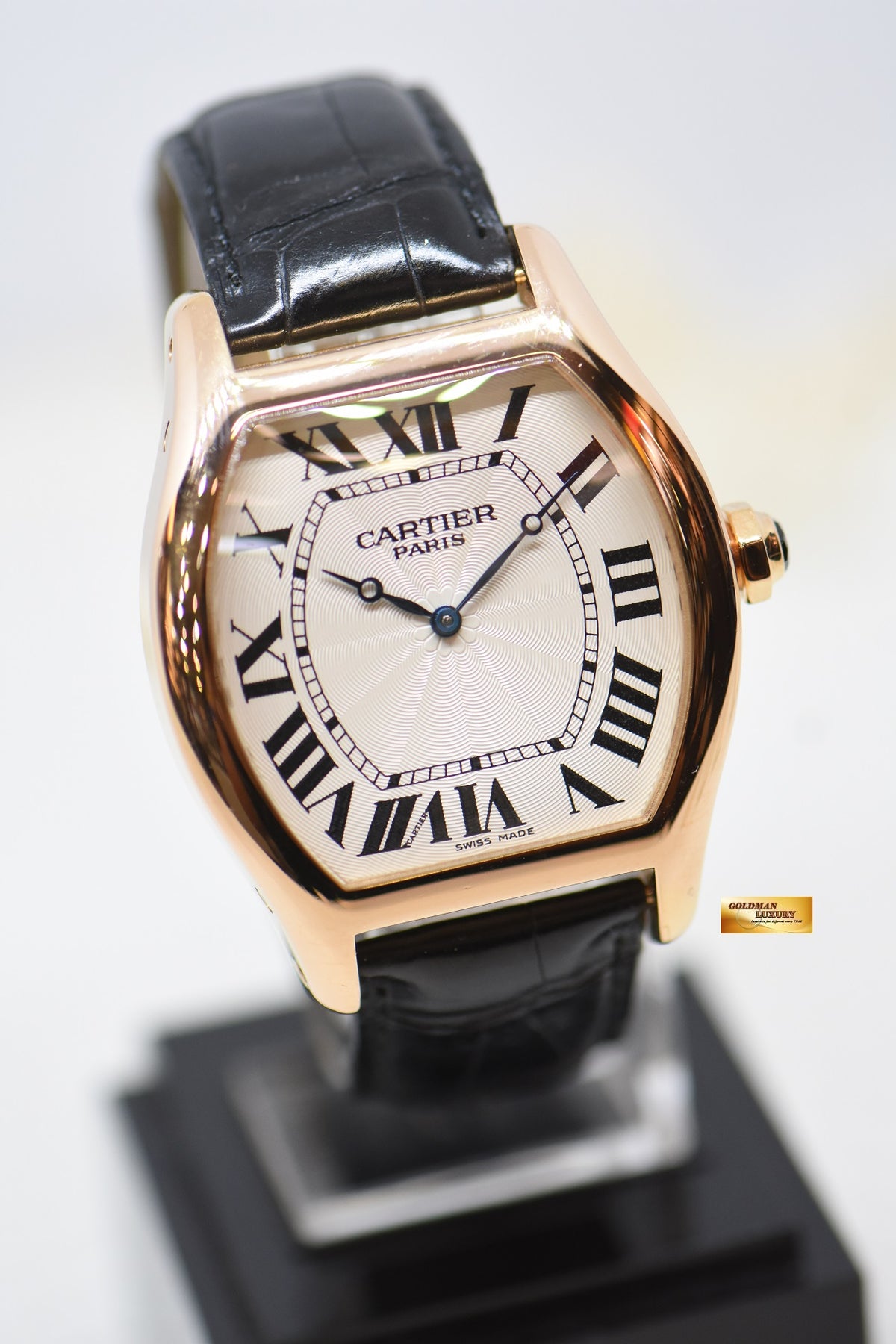 [SOLD] CARTIER PARIS CPCP TORTUE XL MEN’S 18K ROSE GOLD MANUAL WINDING 2763 (MINT)
