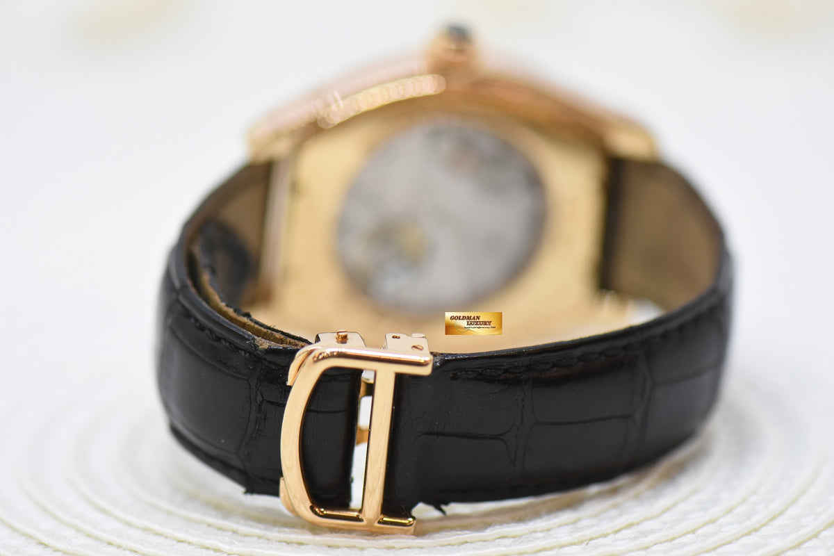 [SOLD] CARTIER PARIS CPCP TORTUE XL MEN’S 18K ROSE GOLD MANUAL WINDING 2763 (MINT)