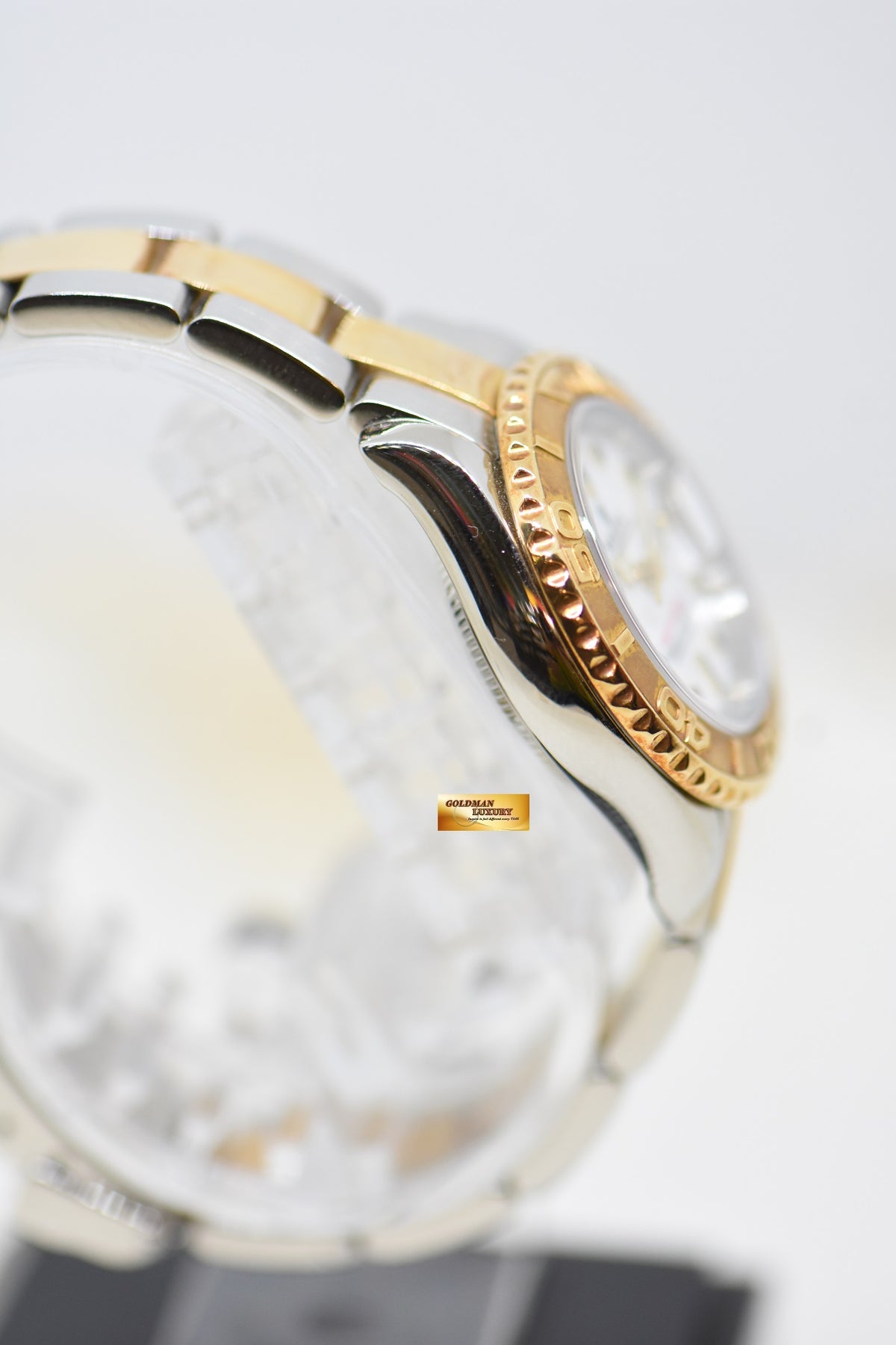 [SOLD] ROLEX OYSTER PERPETUAL YACHT-MASTER 29mm HALF-GOLD WHITE ONYX DIAL 169623 (MINT)