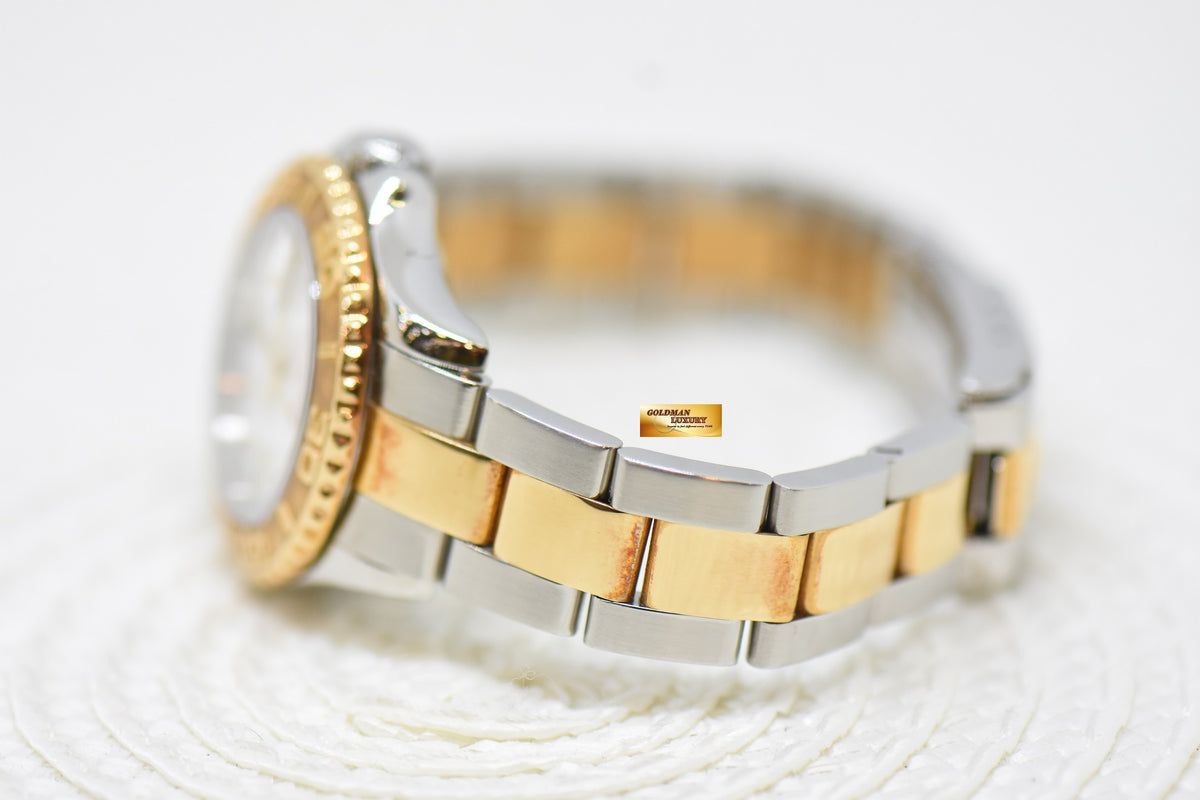 [SOLD] ROLEX OYSTER PERPETUAL YACHT-MASTER 29mm HALF-GOLD WHITE ONYX DIAL 169623 (MINT)