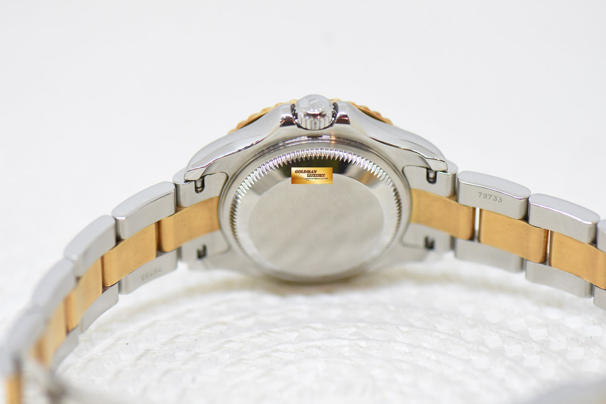 [SOLD] ROLEX OYSTER PERPETUAL YACHT-MASTER 29mm HALF-GOLD WHITE ONYX DIAL 169623 (MINT)