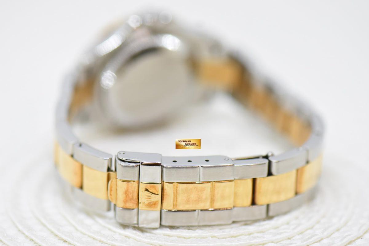 [SOLD] ROLEX OYSTER PERPETUAL YACHT-MASTER 29mm HALF-GOLD WHITE ONYX DIAL 169623 (MINT)