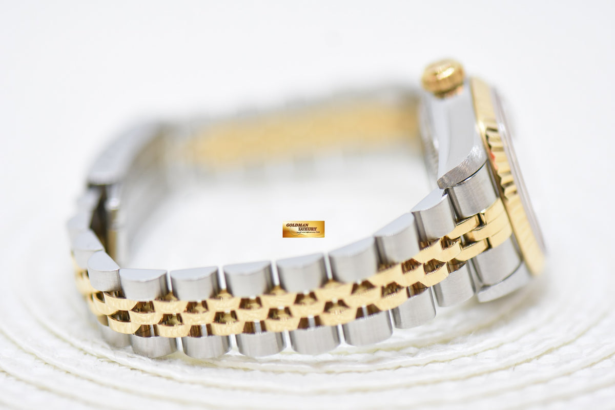 [SOLD] ROLEX OYSTER DATEJUST 26mm HALF-GOLD IN JUBILEE BRACELET MOP DIAMOND DIAL 69173 (MINT)