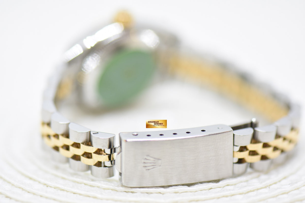 [SOLD] ROLEX OYSTER DATEJUST 26mm HALF-GOLD IN JUBILEE BRACELET MOP DIAMOND DIAL 69173 (MINT)