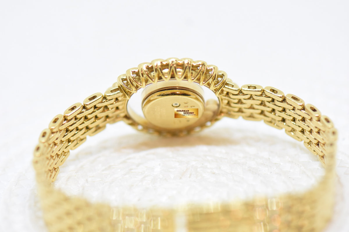 [SOLD] CHOPARD HAPPY DIAMONDS LADIES YELLOW GOLD IN BRACELET IN 7 DANCING DIAMONDS & DIAMOND BEZEL QUARTZ 20/4180 (MINT)