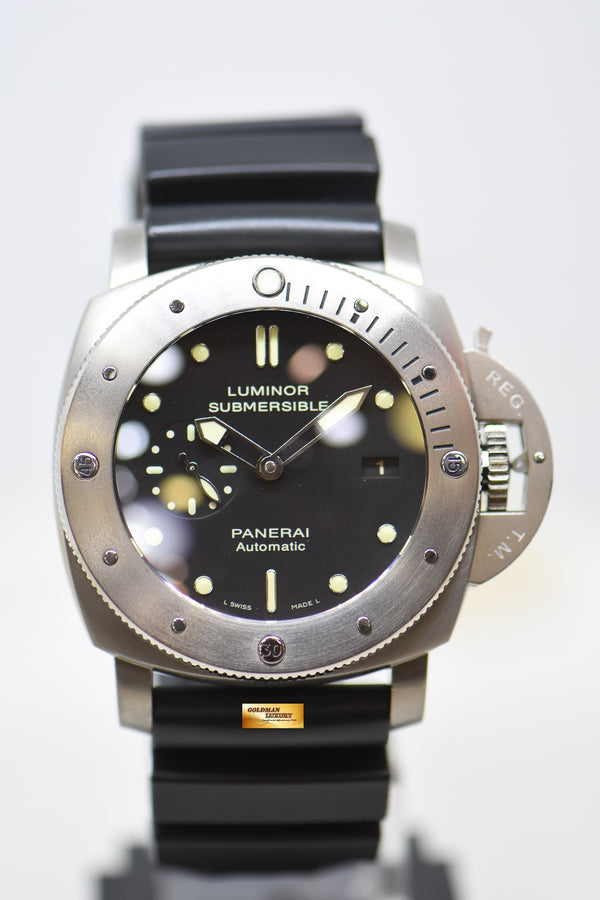[SOLD] PANERAI LUMINOR SUBMERSIBLE 47mm TITANIUM BLACK DIAL AUTOMATIC PAM 305 (MINT)