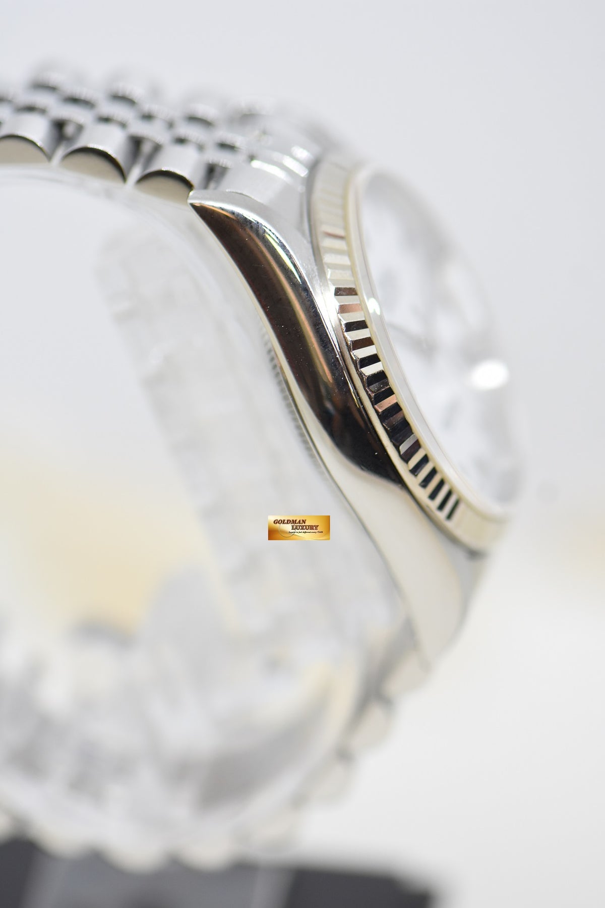 [SOLD] ROLEX OYSTER DATEJUST 36mm STEEL IN JUBILEE BRACELET WHITE ROMAN DIAL 16234 (MINT)