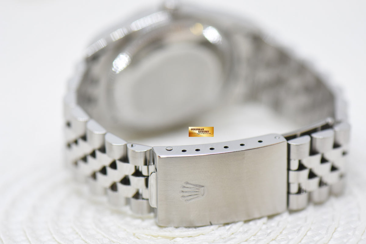 [SOLD] ROLEX OYSTER DATEJUST 36mm STEEL IN JUBILEE BRACELET WHITE ROMAN DIAL 16234 (MINT)