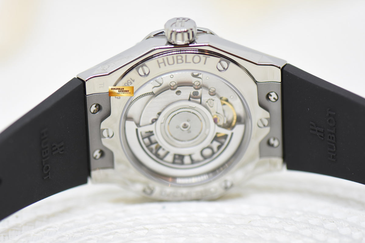 [SOLD] HUBLOT CLASSIC FUSION ORLINSKI TITANIUM PAVE DIAMONDS 40mm AUTOMATIC 550.NS.1800.RX.1604.ORL19 (NEW-UNWORN)