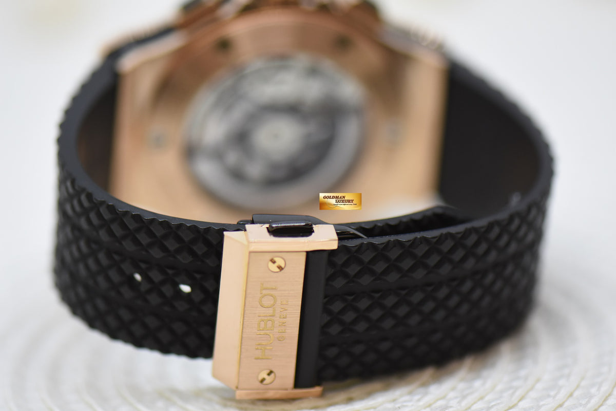 [SOLD] HUBLOT BIG BANG CHRONOGRAPH 44mm ROSE GOLD IN RUBBER STRAP CERAMIC BEZEL AUTOMATIC 301.PB.131.RX (MINT)