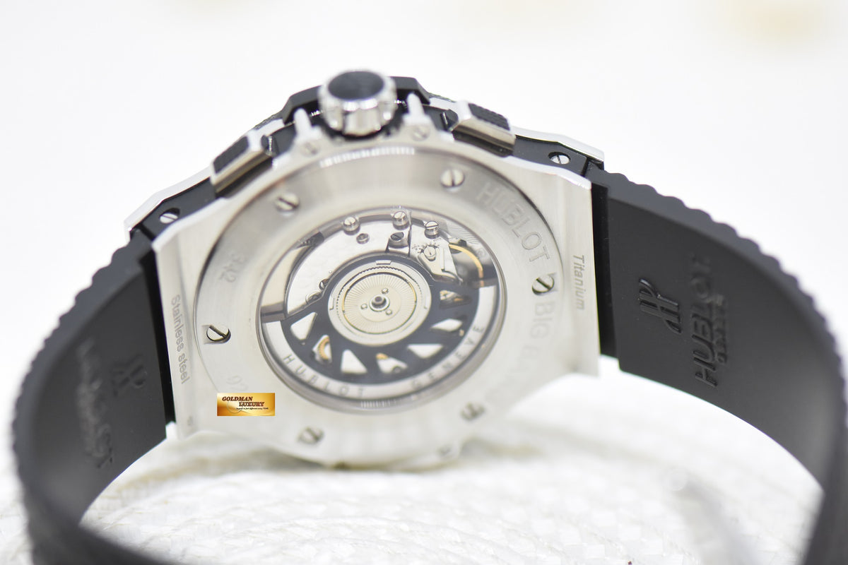 [SOLD] HUBLOT BIG BANG CHRONOGRAPH 41mm STEEL IN RUBBER STRAP CERAMIC BEZEL AUTOMATIC 342.SB.131.RX (MINT)