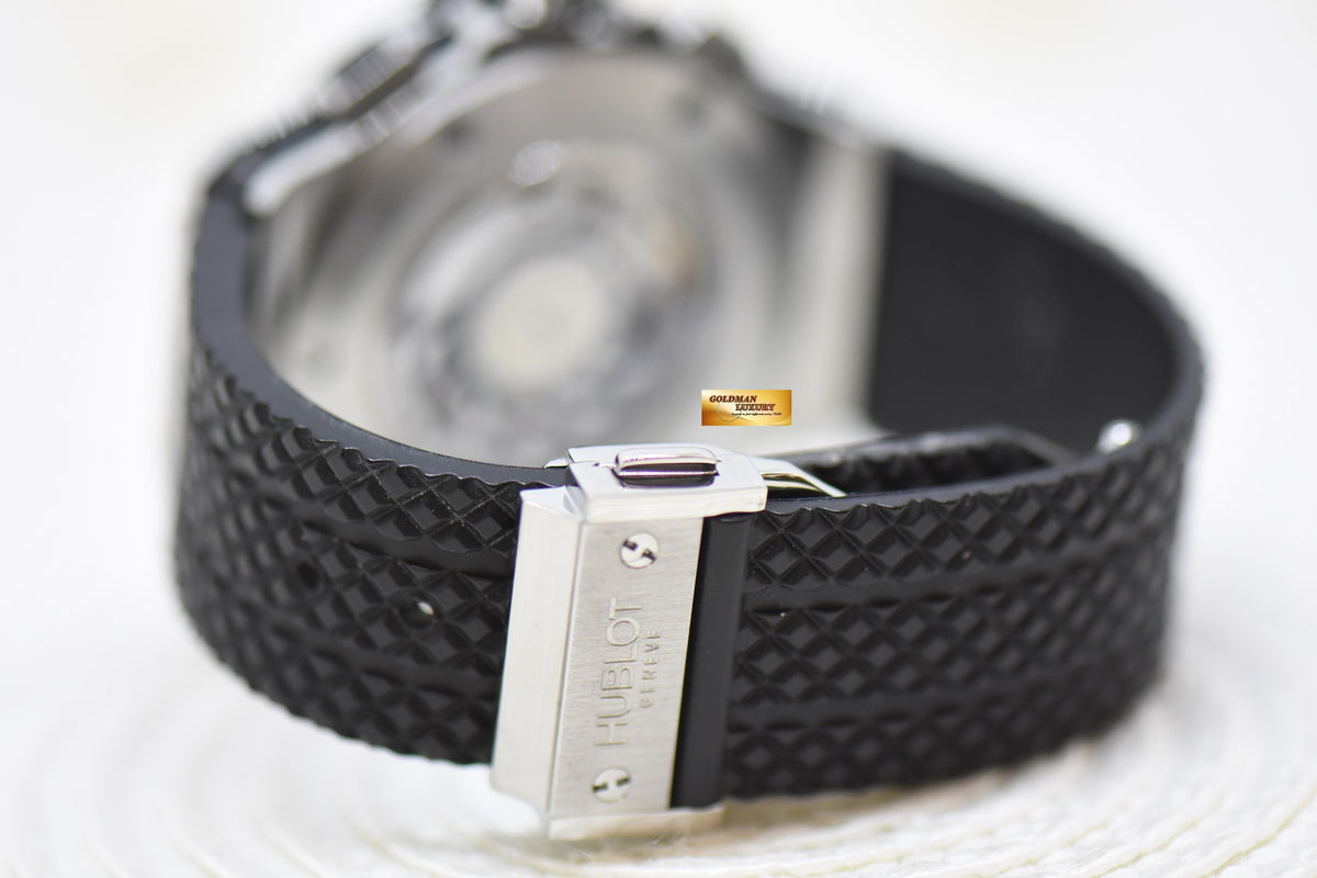 [SOLD] HUBLOT BIG BANG CHRONOGRAPH 41mm STEEL IN RUBBER STRAP CERAMIC BEZEL AUTOMATIC 342.SB.131.RX (MINT)