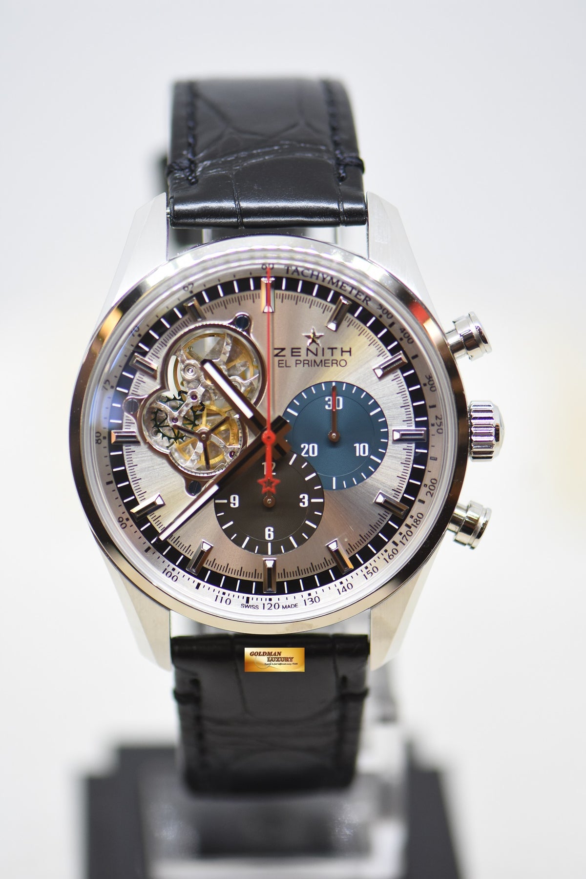 [SOLD] ZENITH El PRIMERO CHRONOMASTER 42mm STEEL MEN’S  IN LEATHER STRAP AUTOMATIC 03.2040.4061 (LNIB)