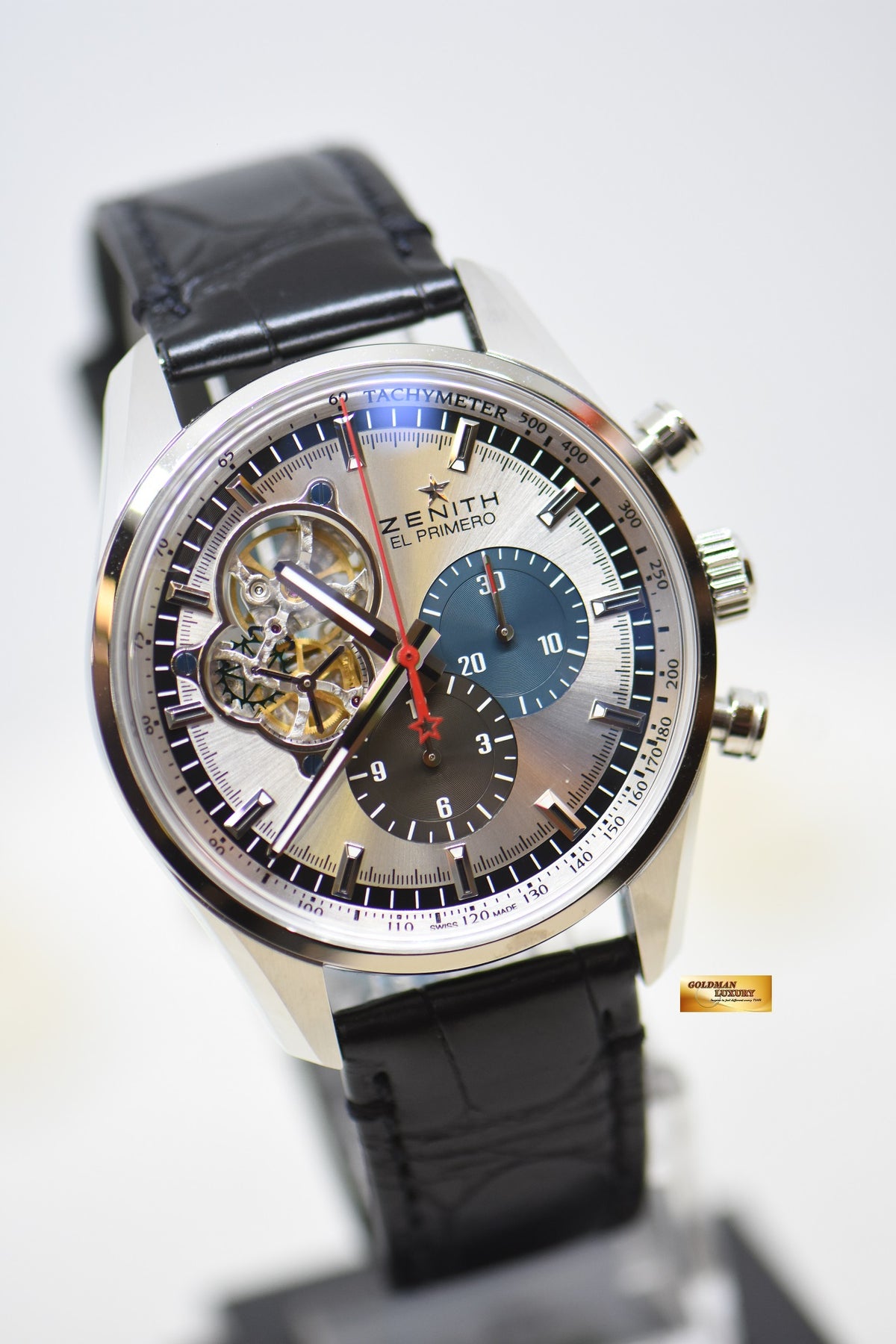 [SOLD] ZENITH El PRIMERO CHRONOMASTER 42mm STEEL MEN’S  IN LEATHER STRAP AUTOMATIC 03.2040.4061 (LNIB)