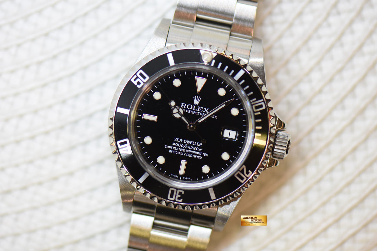 [SOLD] ROLEX OYSTER SEA-DWELLER 40mm OYSTER STEEL BRACELET BLACK 16600 (LNIB)