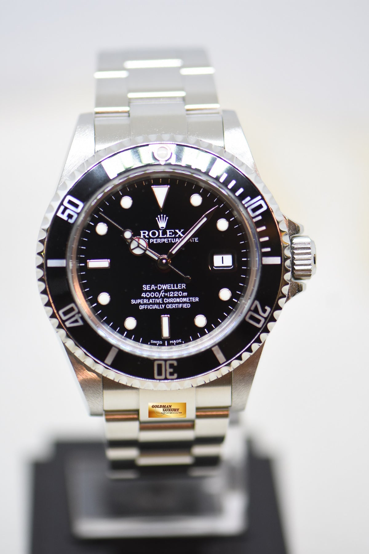 [SOLD] ROLEX OYSTER SEA-DWELLER 40mm OYSTER STEEL BRACELET BLACK 16600 (LNIB)