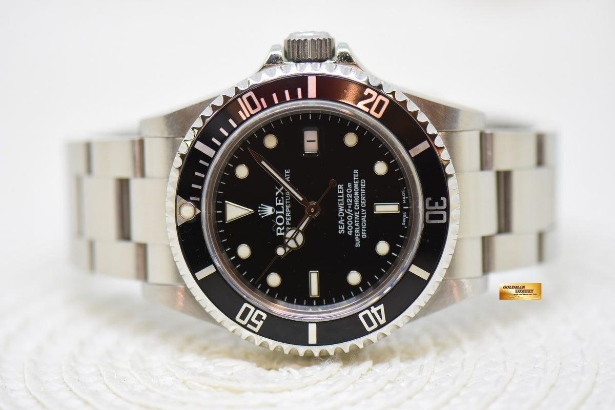 [SOLD] ROLEX OYSTER SEA-DWELLER 40mm OYSTER STEEL BRACELET BLACK 16600 (LNIB)