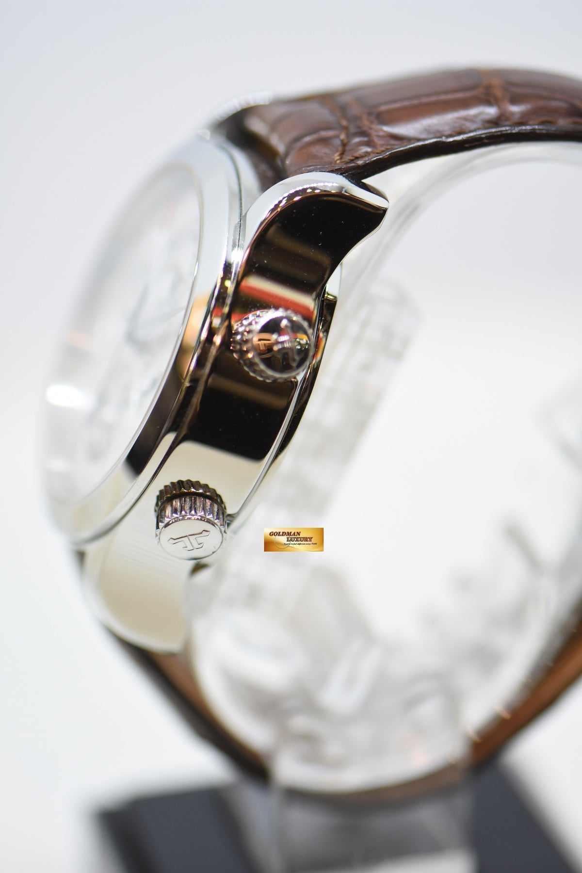 [SOLD] JLC MASTER GRAND REVEIL PERPETUAL ALARM 43mm STEEL IN LEATHER STRAP AUTOMATIC 149.8.95 (MINT)