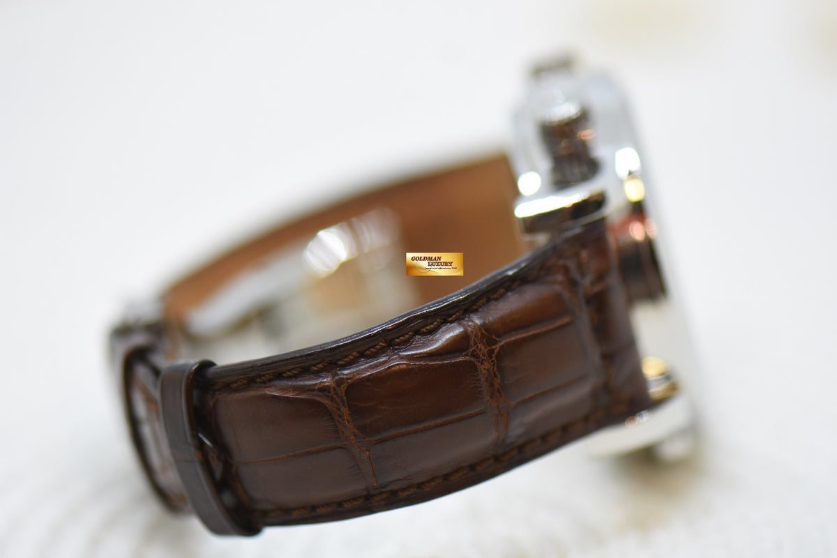 [SOLD] JLC MASTER GRAND REVEIL PERPETUAL ALARM 43mm STEEL IN LEATHER STRAP AUTOMATIC 149.8.95 (MINT)