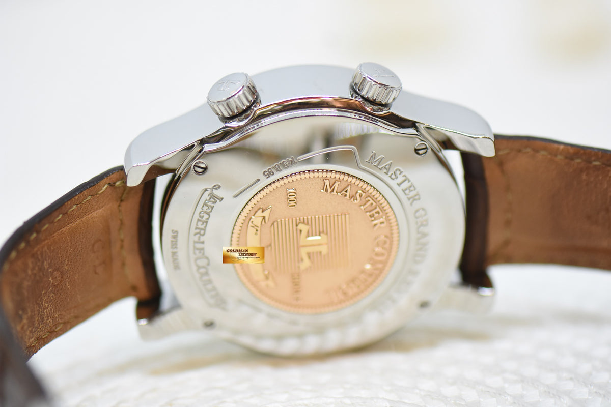 [SOLD] JLC MASTER GRAND REVEIL PERPETUAL ALARM 43mm STEEL IN LEATHER STRAP AUTOMATIC 149.8.95 (MINT)