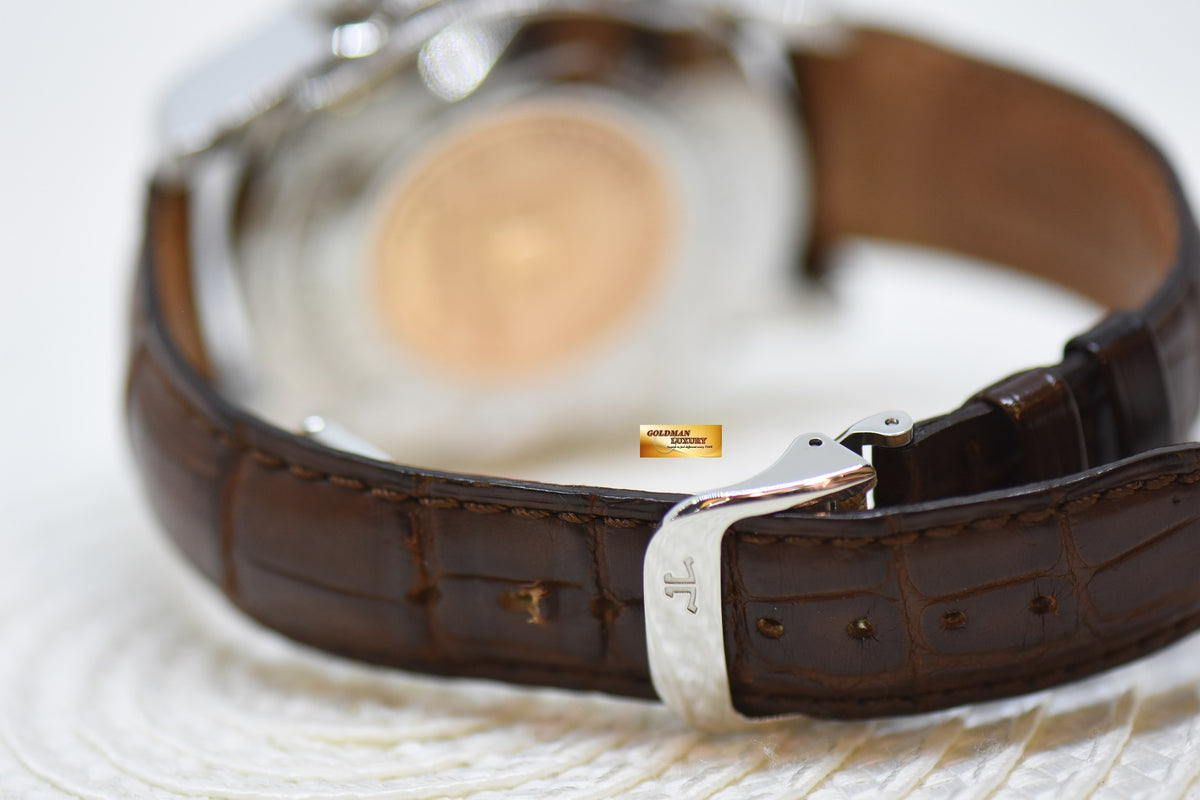 [SOLD] JLC MASTER GRAND REVEIL PERPETUAL ALARM 43mm STEEL IN LEATHER STRAP AUTOMATIC 149.8.95 (MINT)